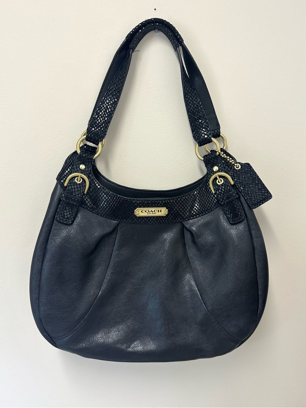Coach Soho Hobo Bag with Snake Embossed Trim